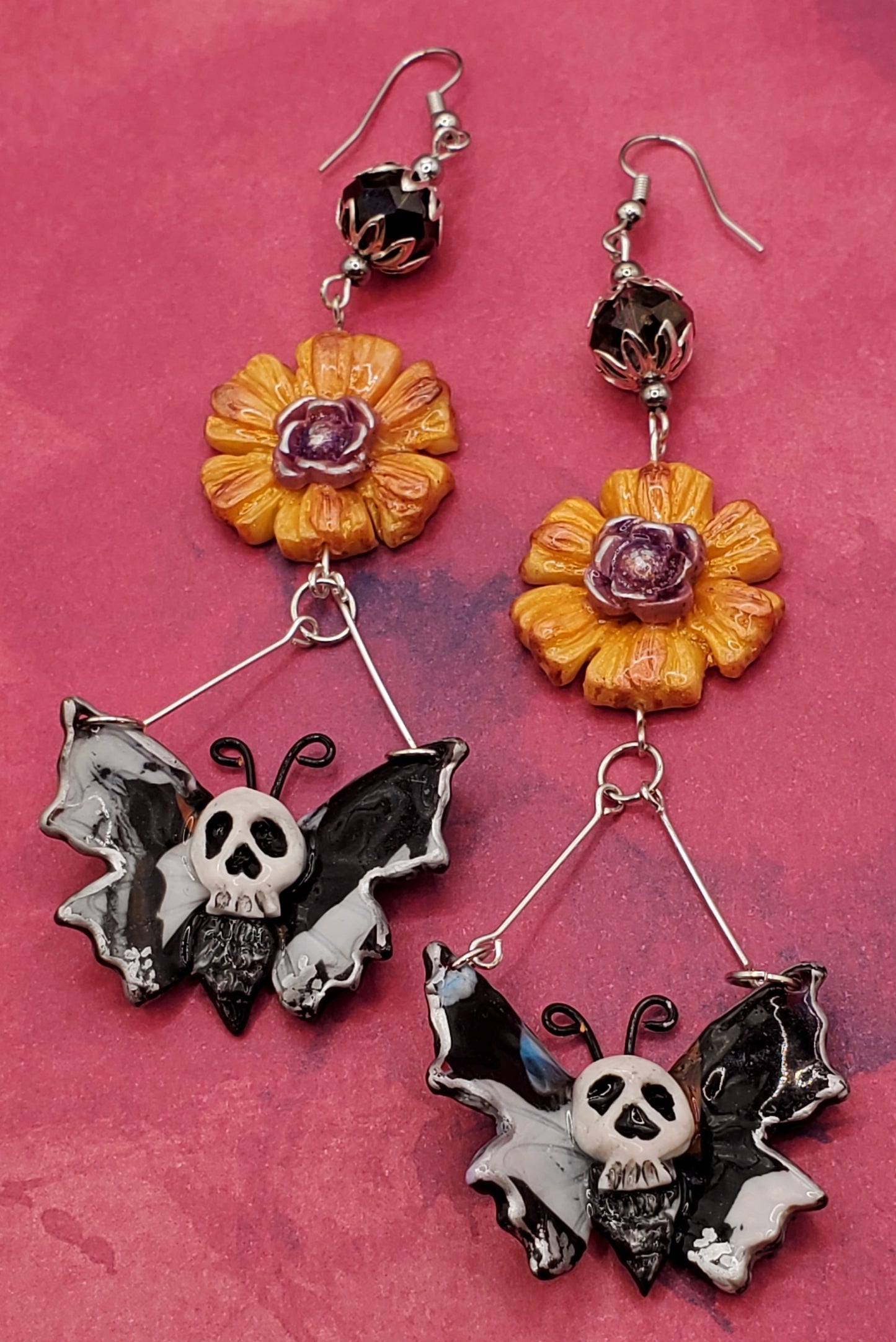 Orange SunFlower Skull Moth-Butterfly