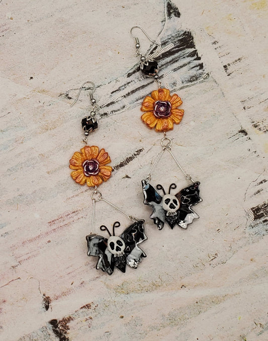 Orange SunFlower Skull Moth-Butterfly