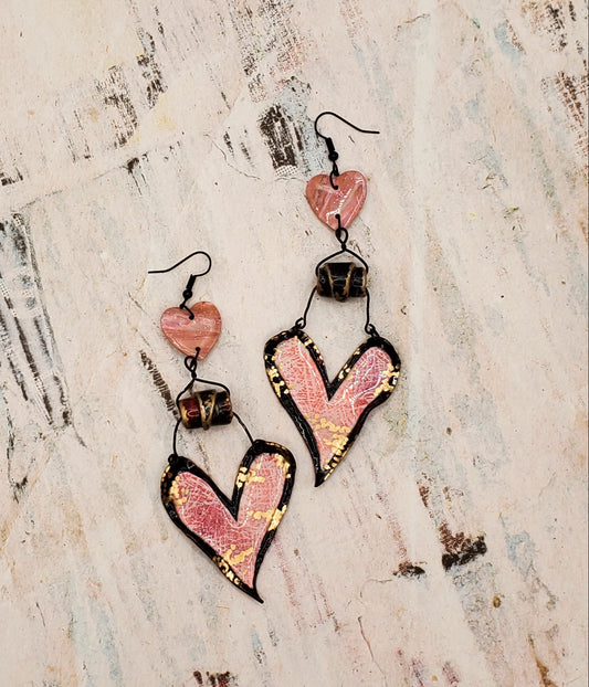 Pink Chiseled Heart